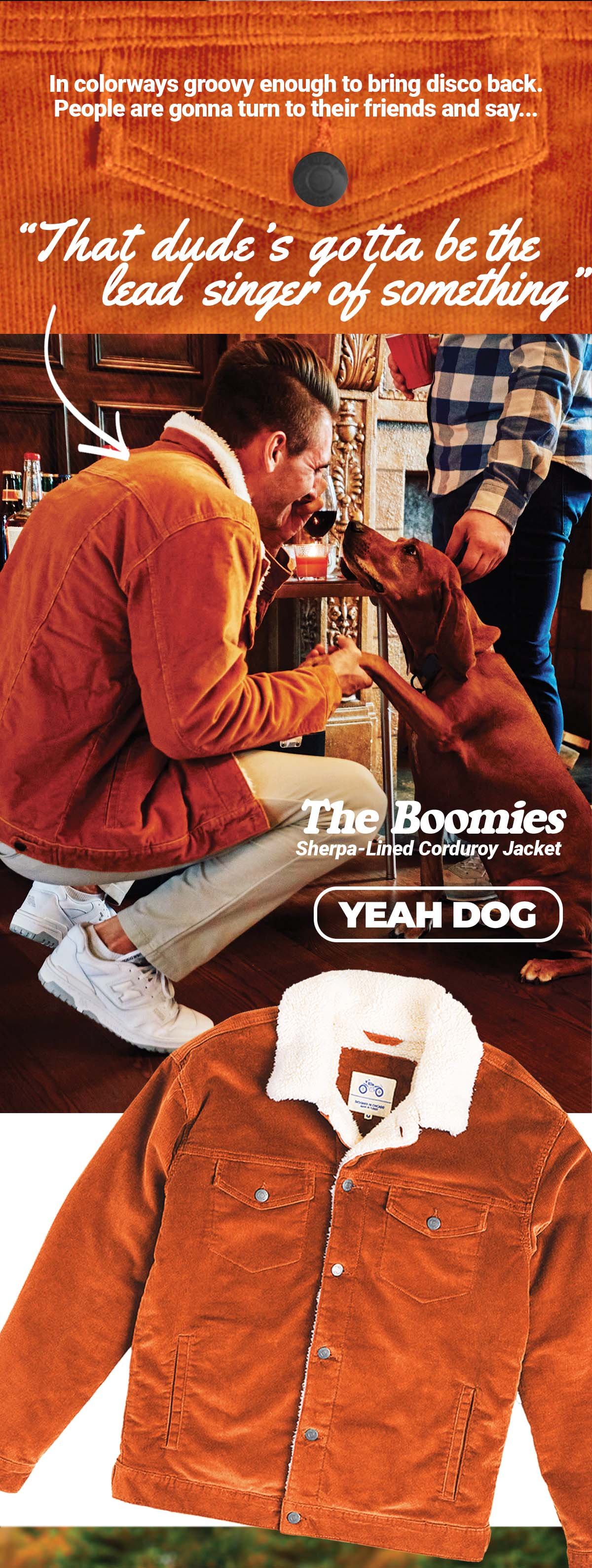 The Boomies Sherpa-Lined Corduroy Jacket