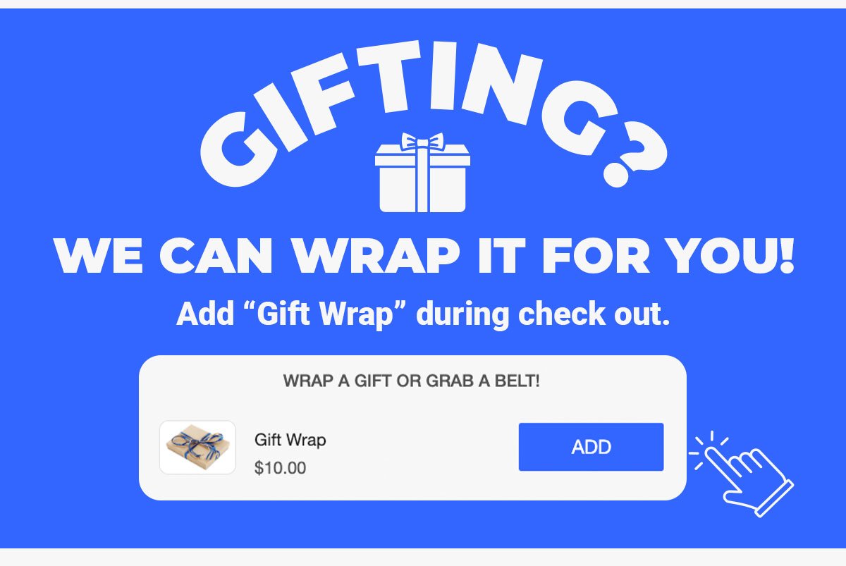 Gifting? We can wrap it for you! Add "gift Wrap" during checkout.