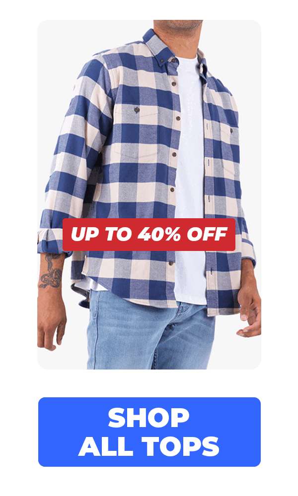 Up to 40% Off. Shop All Tops.