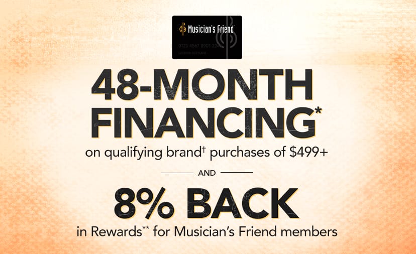 48-month financing on qualifying brand purchases of \\$499+. Now thru Sept. 29. 8% back in Rewards for MF members. Get details