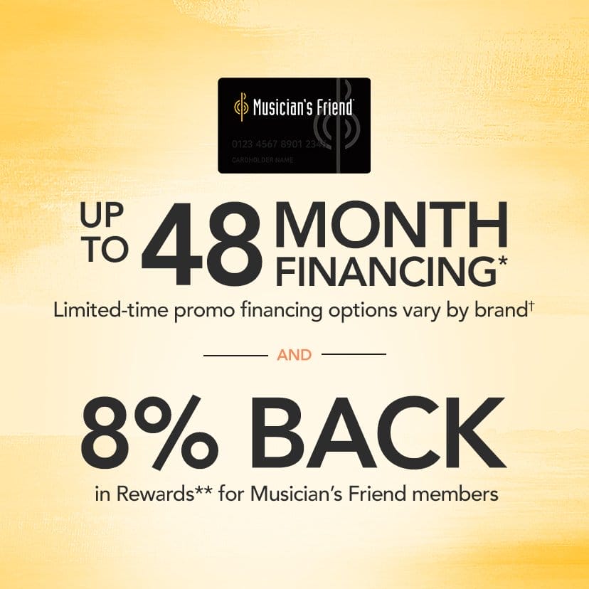 48-month financing. On qualifying brand purchases of \\$499+. Now thru March 24. 8% back in Rewards for MF members. Get details