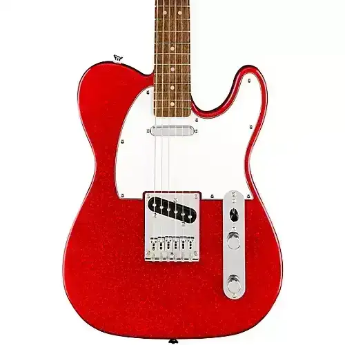 Squier Limited-Edition Bullet Telecaster Electric Guitar Red Sparkle