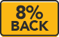 8% Back