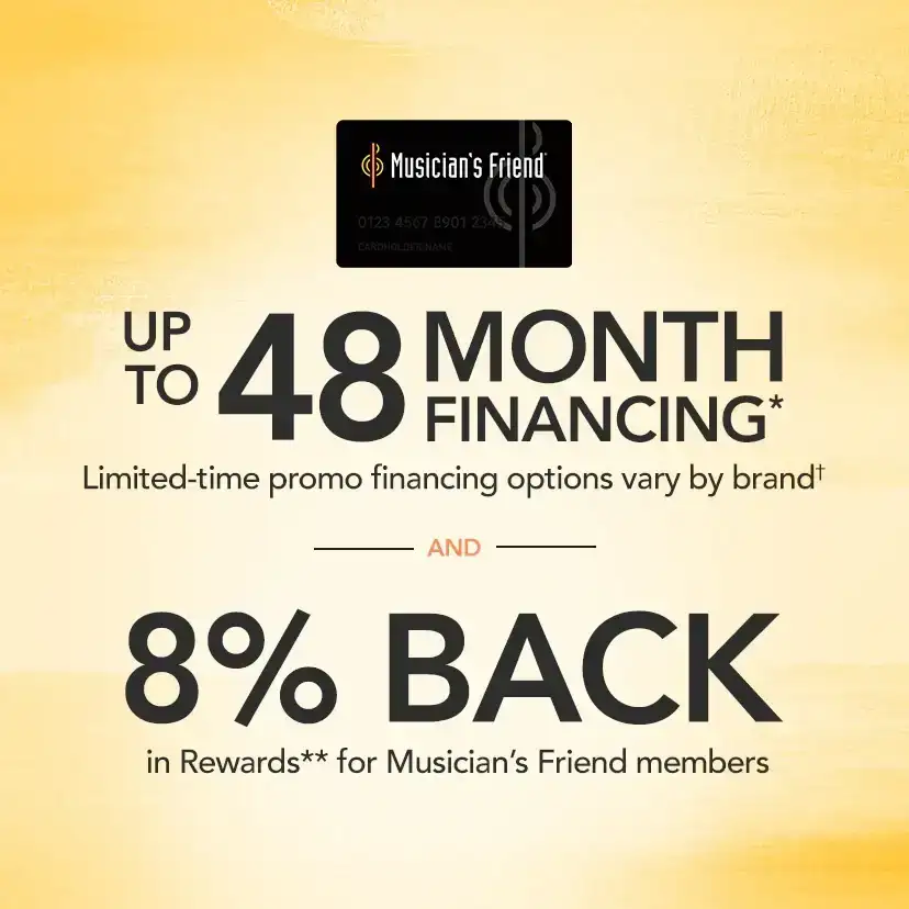 Up to 48-month financing. Limited-time Platinum card promo financing options vary by brand. 8% back in Rewards for MF members. Get details
