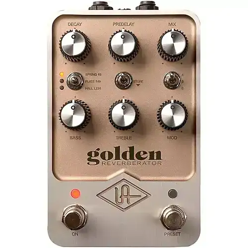 Universal Audio UAFX Golden Reverberator Effects Pedal Gold