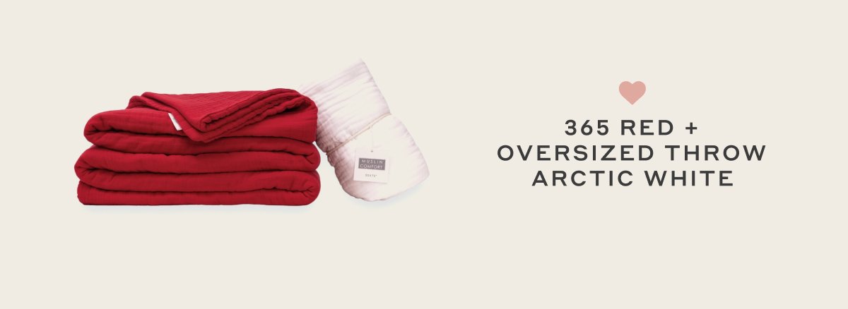 365 Red + Arctic White Throw