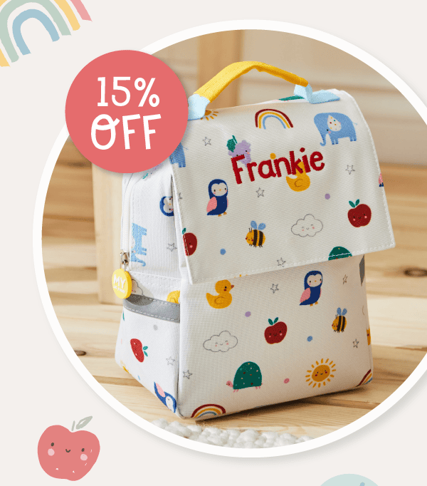 Personalised Colourful Print Lunch Bag