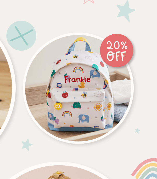 Personalised Colourful Print Classic Mini Backpack