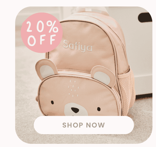 Personalised Spring Bear Mini Backpack