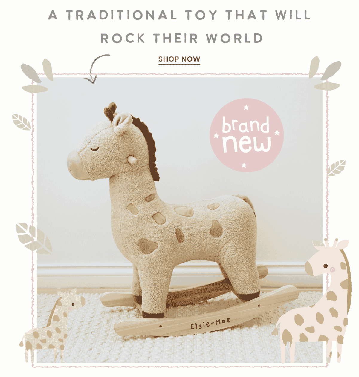 Personalised Giraffe Rocker Toy