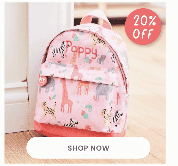 Personalised Pink Safari Print Classic Mini Backpack