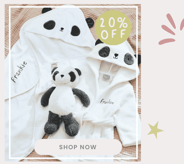 Personalised Panda Splash, Snuggle & Cuddle Set