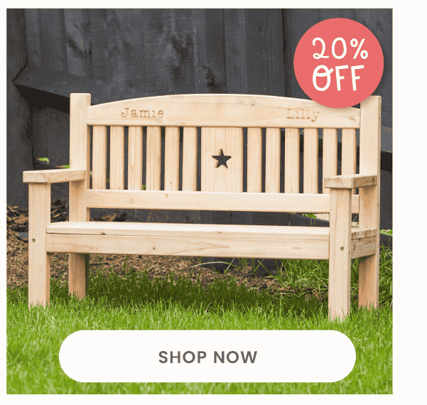 Personalised Wooden Children’s Garden Bench