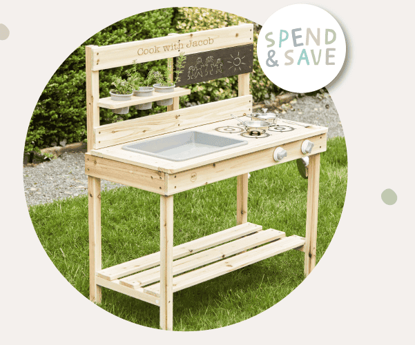 Personalised Wooden Mud Kitchen