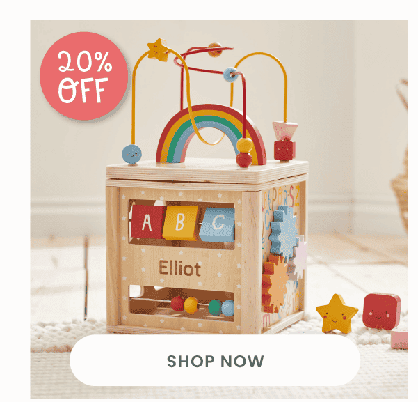 Personalised Colourful Wooden Activity Cube