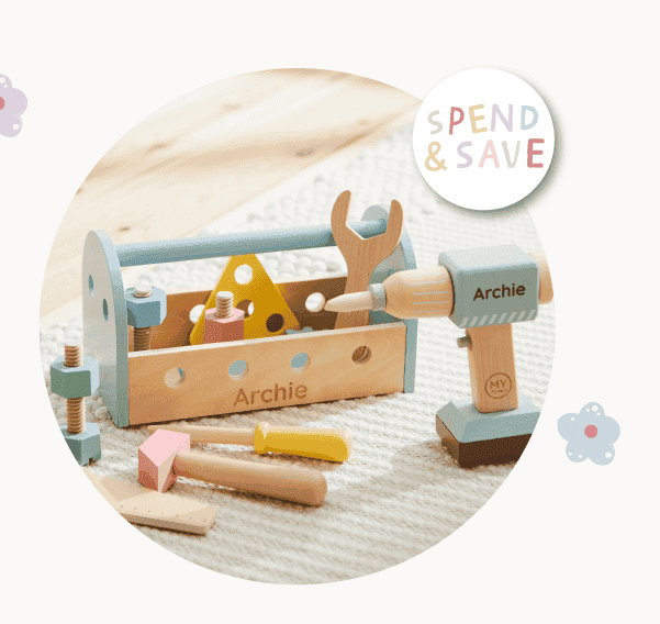 Personalised Wooden Tools Essentials Set