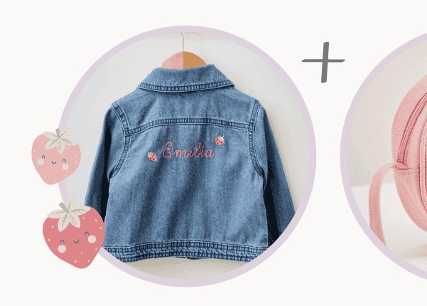 Personalised Strawberry Denim Jacket