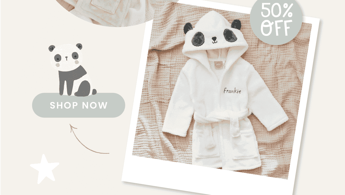 Personalised Panda Fleece Robe