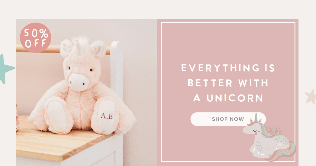 Personalised Unicorn Plush Soft Toy