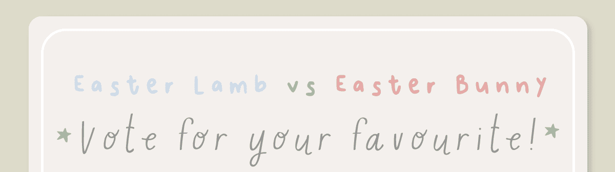 Easter Lamb vs Easter Bunny