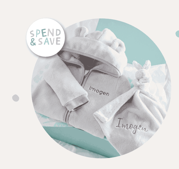 Personalised Grey Fleece Onesie & Comforter Gift Set