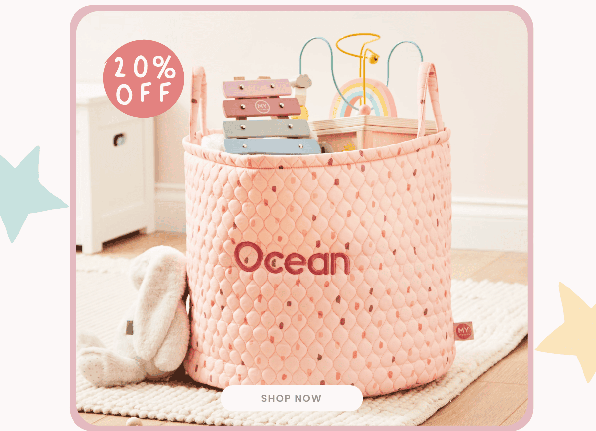 Personalised Large Pink Polka Dot Storage Bag