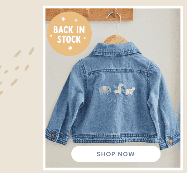 Personalised Welcome to the World Children's Denim Jacket