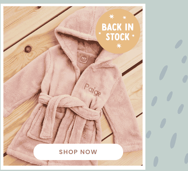 Personalised Pink Hooded Fleece Robe