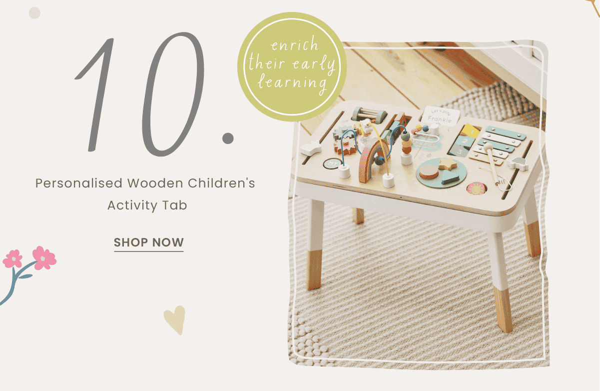 Personalised Wooden Children's Activity Table