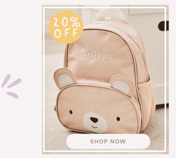 Personalised Spring Bear Mini Backpack