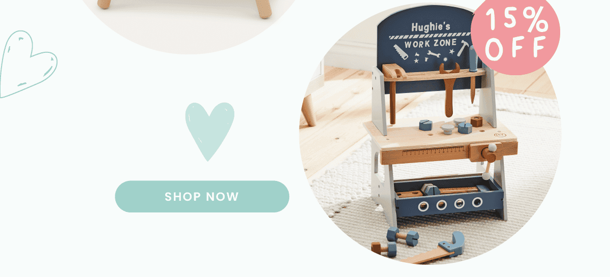 Personalised Wooden Tool Bench Play Set