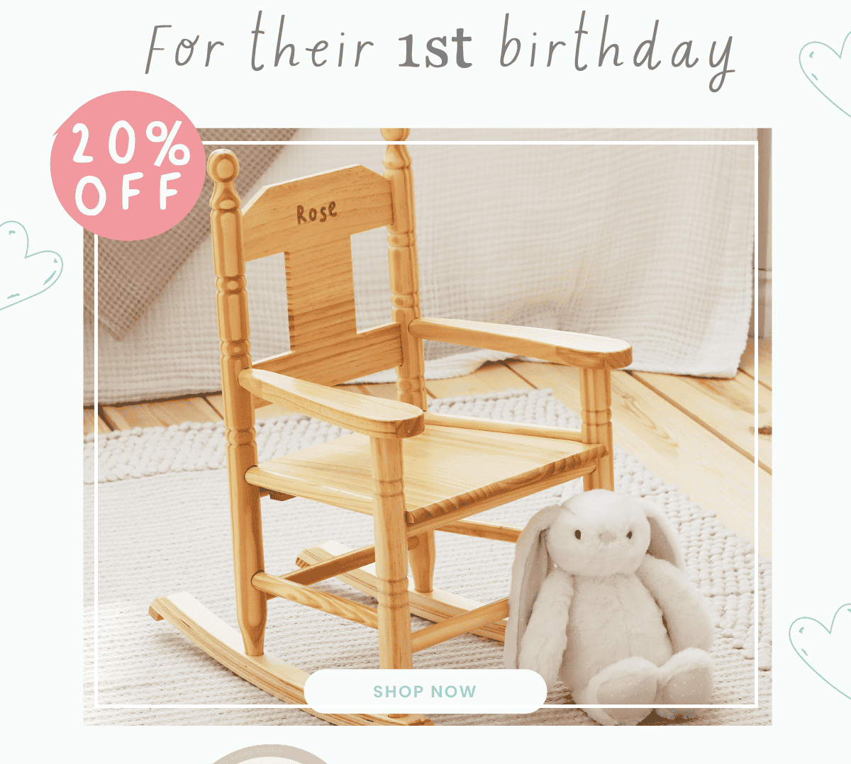 Personalised Classic Wooden Rocking Chair