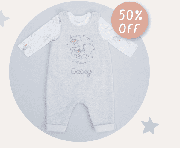 Personalised Disney Dumbo Baby Outfit Set