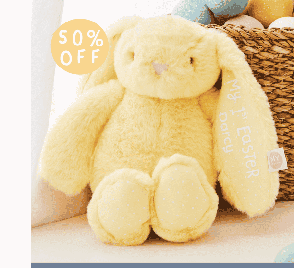 Personalised My 1st Easter Yellow Bunny Soft Toy