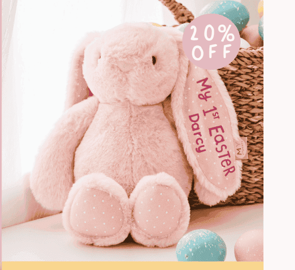 Personalised My 1st Easter Pink Bunny Soft Toy