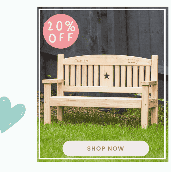 Personalised Wooden Children’s Garden Bench