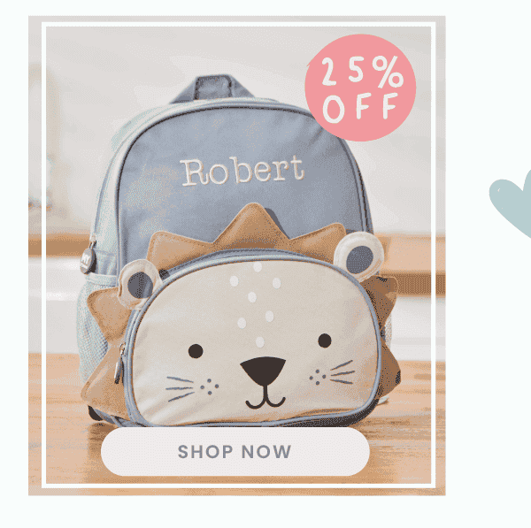 Personalised Lion Medium Backpack