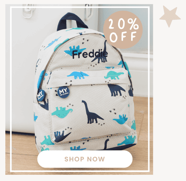 Personalised Dinosaur Print Classic Mini Backpack