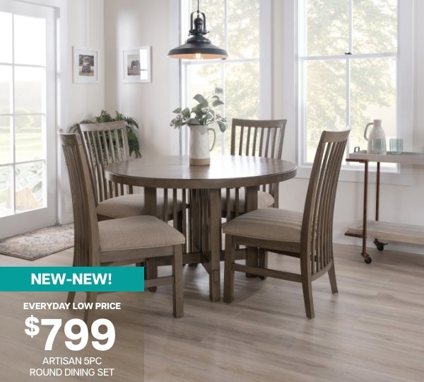 ARTISAN 5PC ROUND DINING SET \t