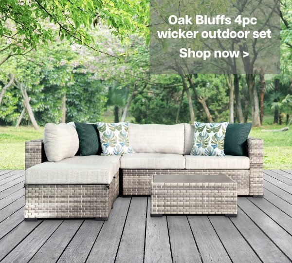 Oak Bluffs 4pc wicker outdoor set