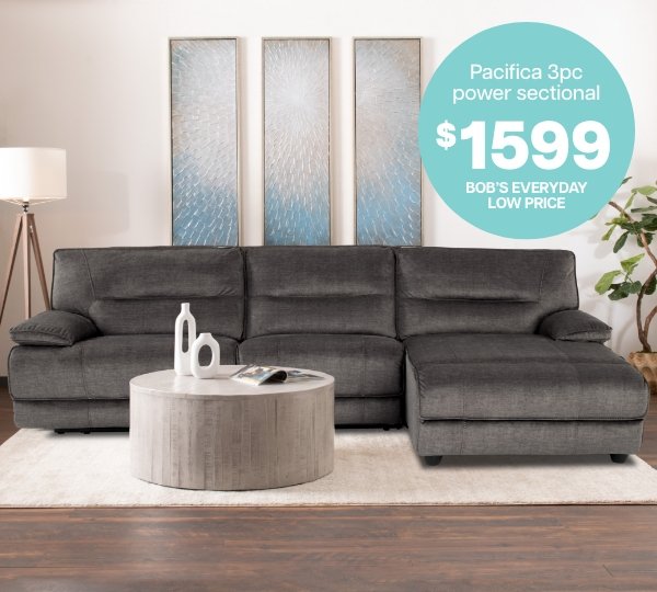 Pacifica 6pc chaise power sectional 