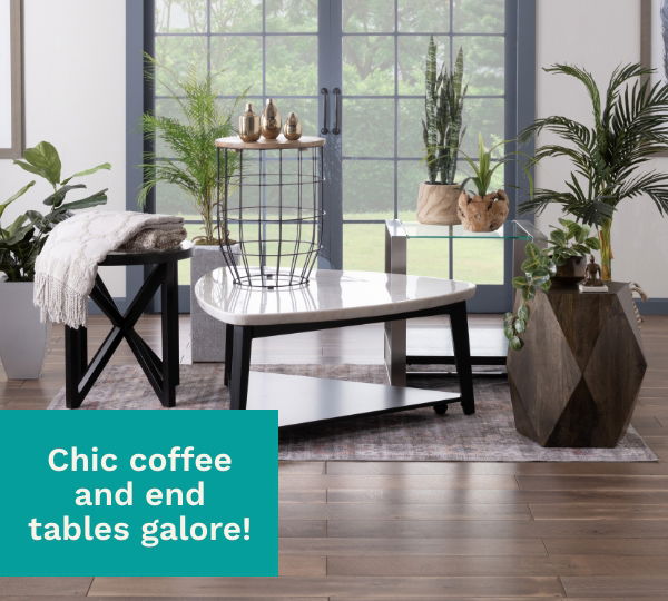 Chic coffee and end tables galore! \t