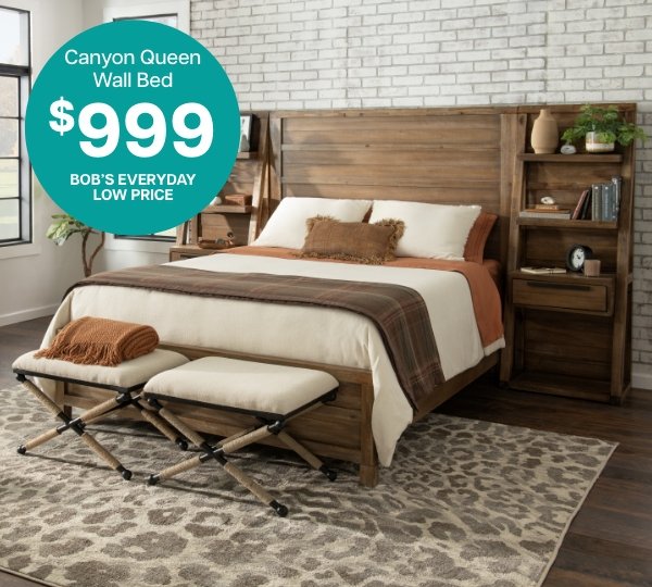 CANYON 5PC QUEEN WALL BEDROOM SET