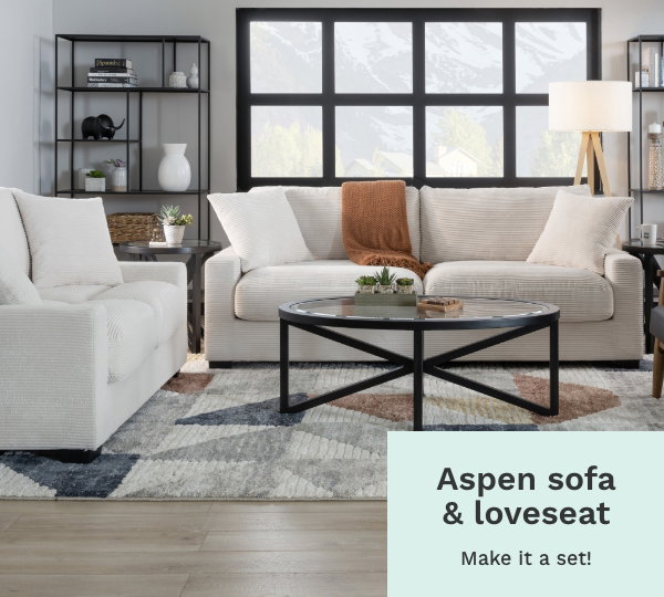 Aspen sofa & loveseat \t