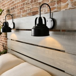 Rustic headboard lights! \t