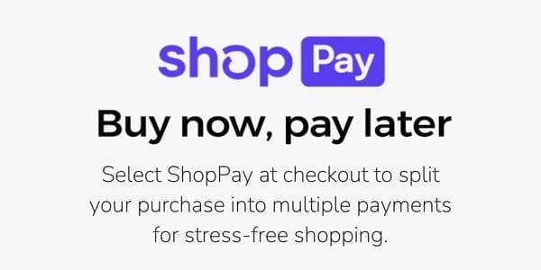 Buy now, pay later with SHOP PAY