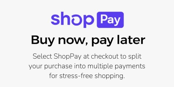 Buy now, pay later with SHOP PAY