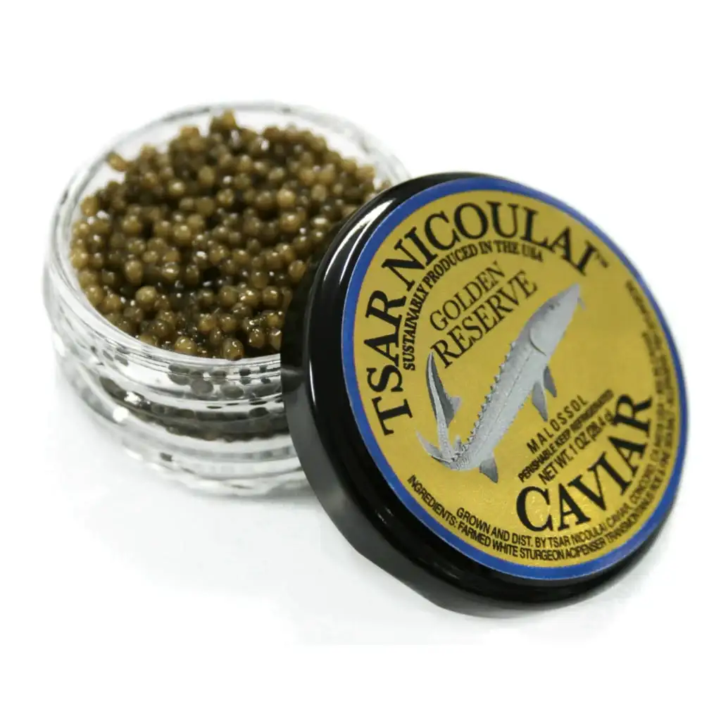 Image of Tsar Nicoulai Caviar - 100% American White Sturgeon, Golden Reserve
