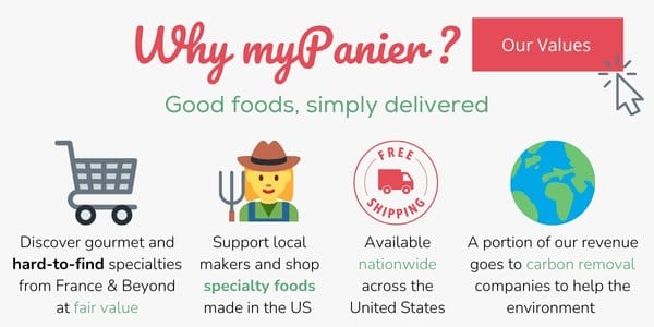 Why myPanier? Shop hard-to-find specialties, Discover local & global makers, Get products delivered to your door, Help make the world more local