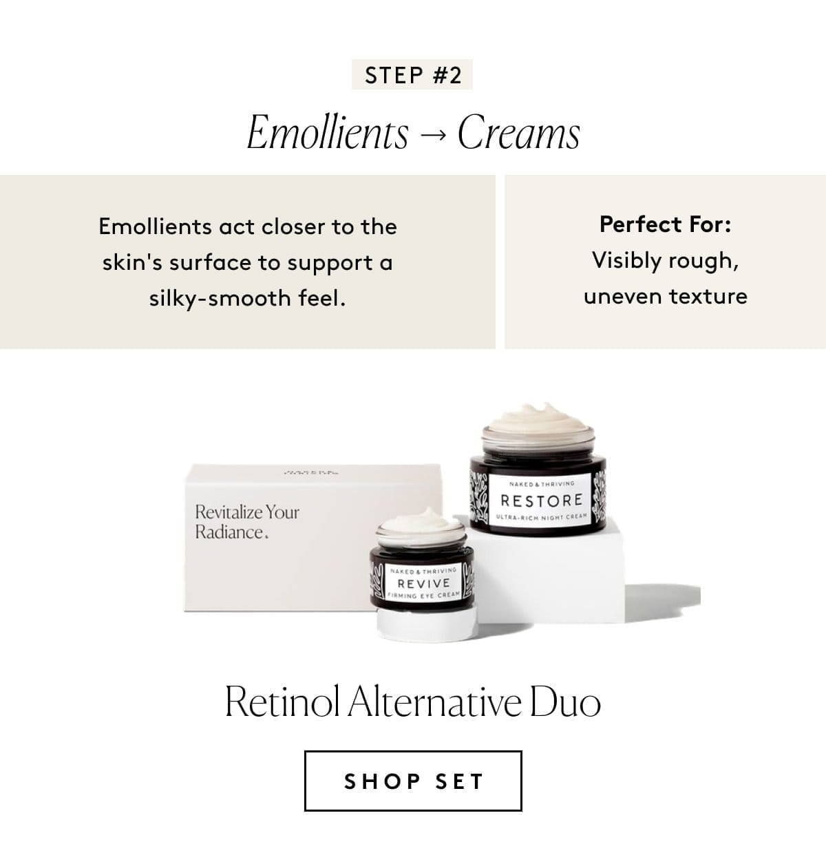 Step #2: Emollients > Creams